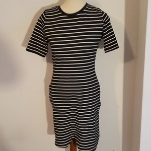 Long black and white dress